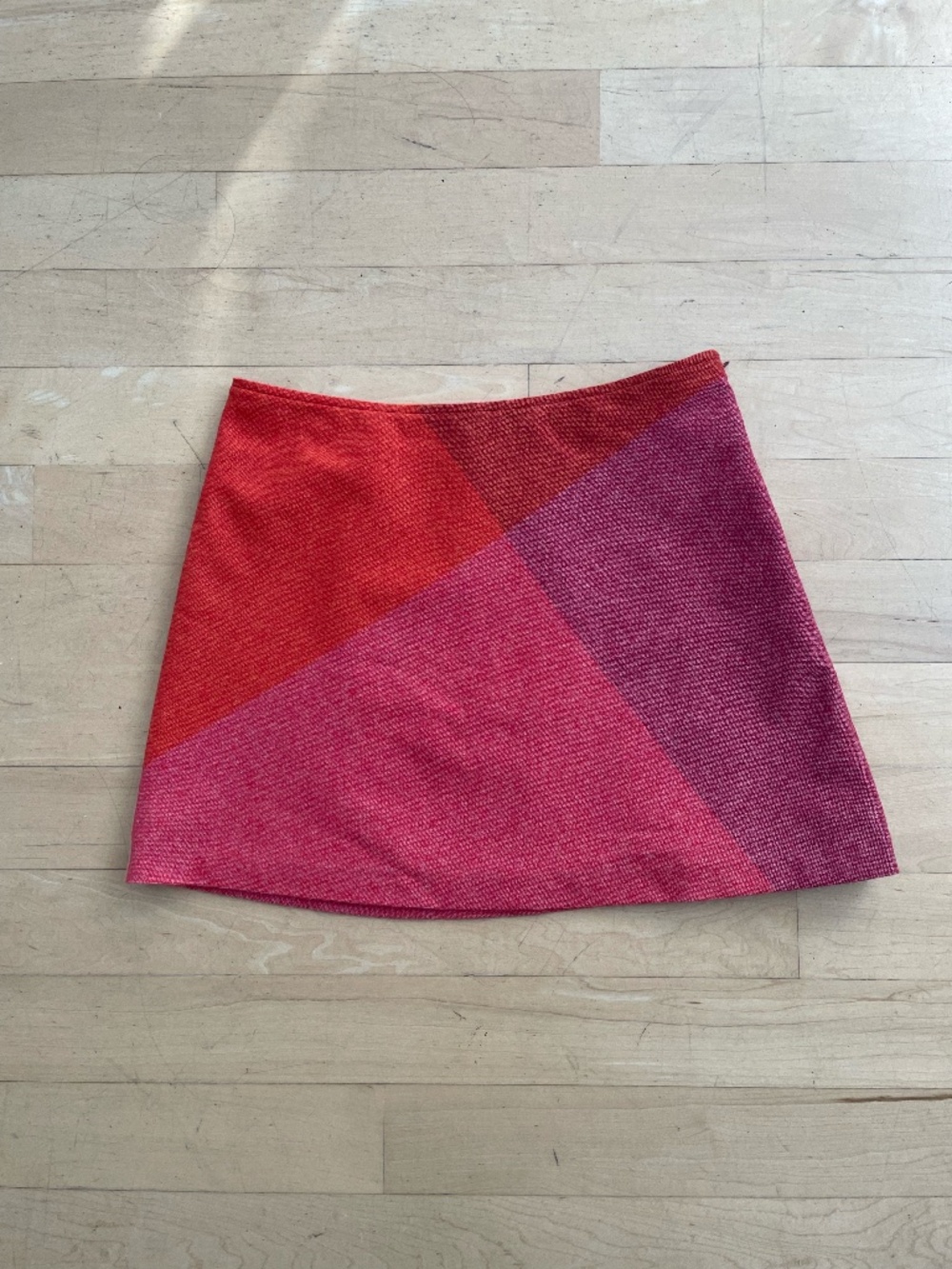 Esprit Vintage Wool Blend Colorblock Geometric Mini Skirt Size 7/8